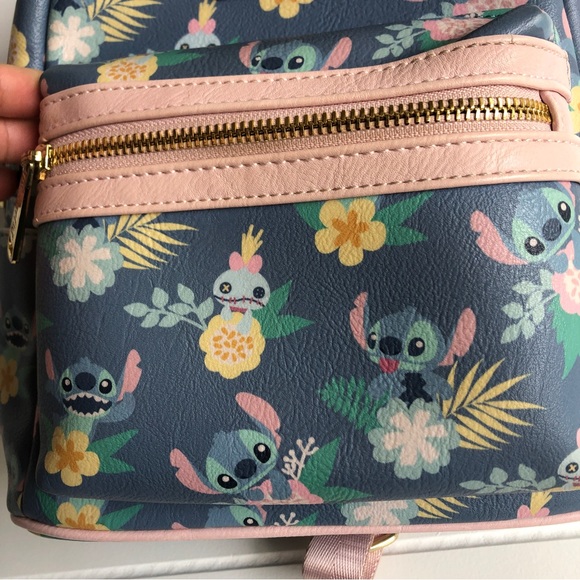 Disney Loungefly Mini Backpack- Stitch and Scrump w/ matching wallet - Picture 3 of 15